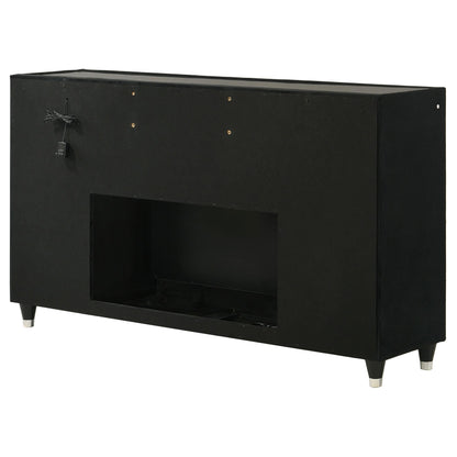  Coaster Furniture Lorient 223163FB 8-drawer LED Bedroom Flame Box Dresser - Black IMAGE 7