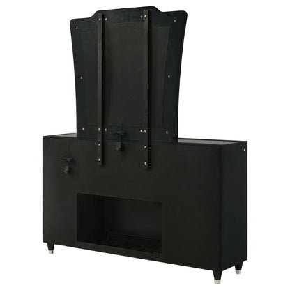  Coaster Furniture Lorient 223163FBM 8-drawer LED Flame Box Dresser and Mirror - Black IMAGE 6