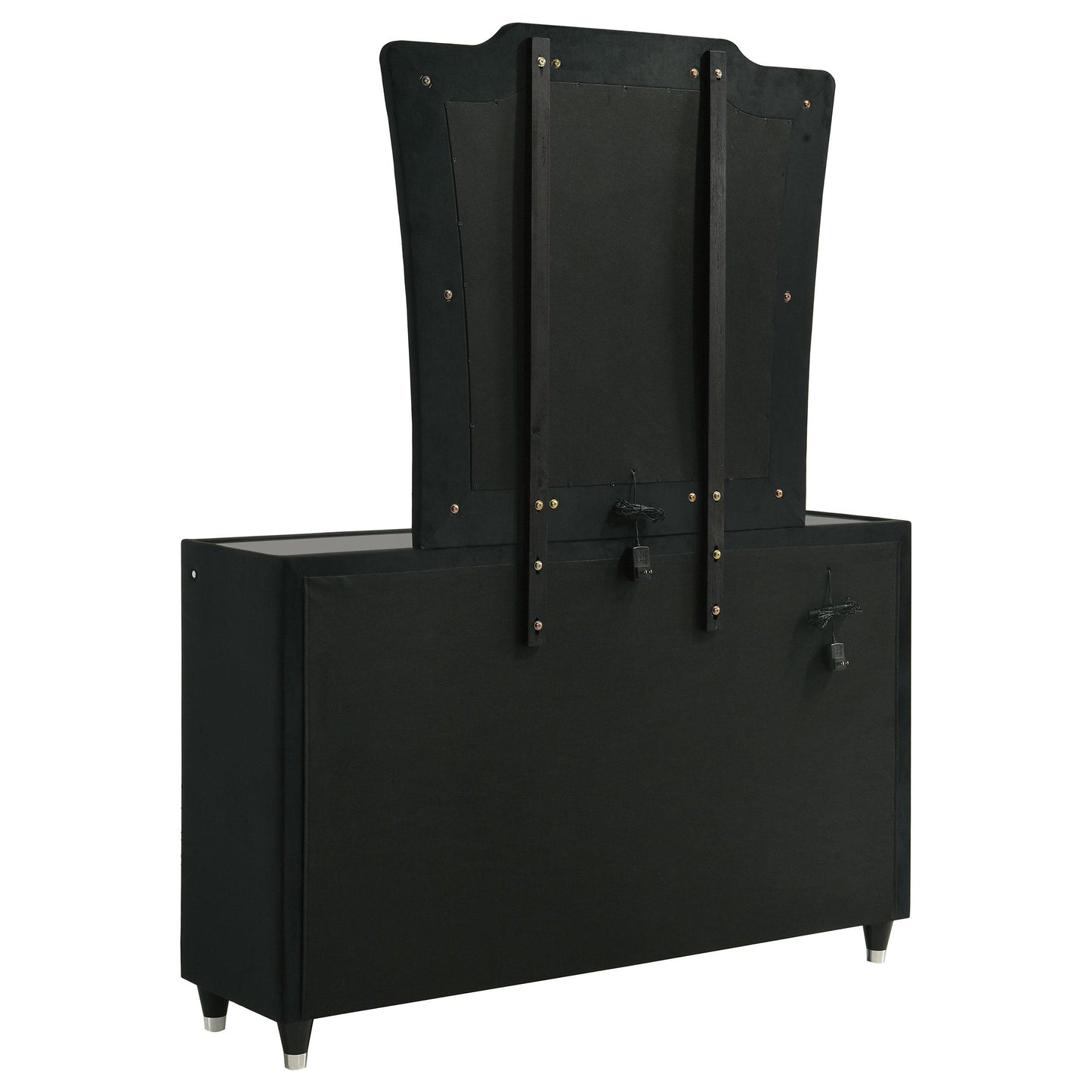  Coaster Furniture Lorient 223163M 8-drawer LED Dresser with Mirror - Black IMAGE 6
