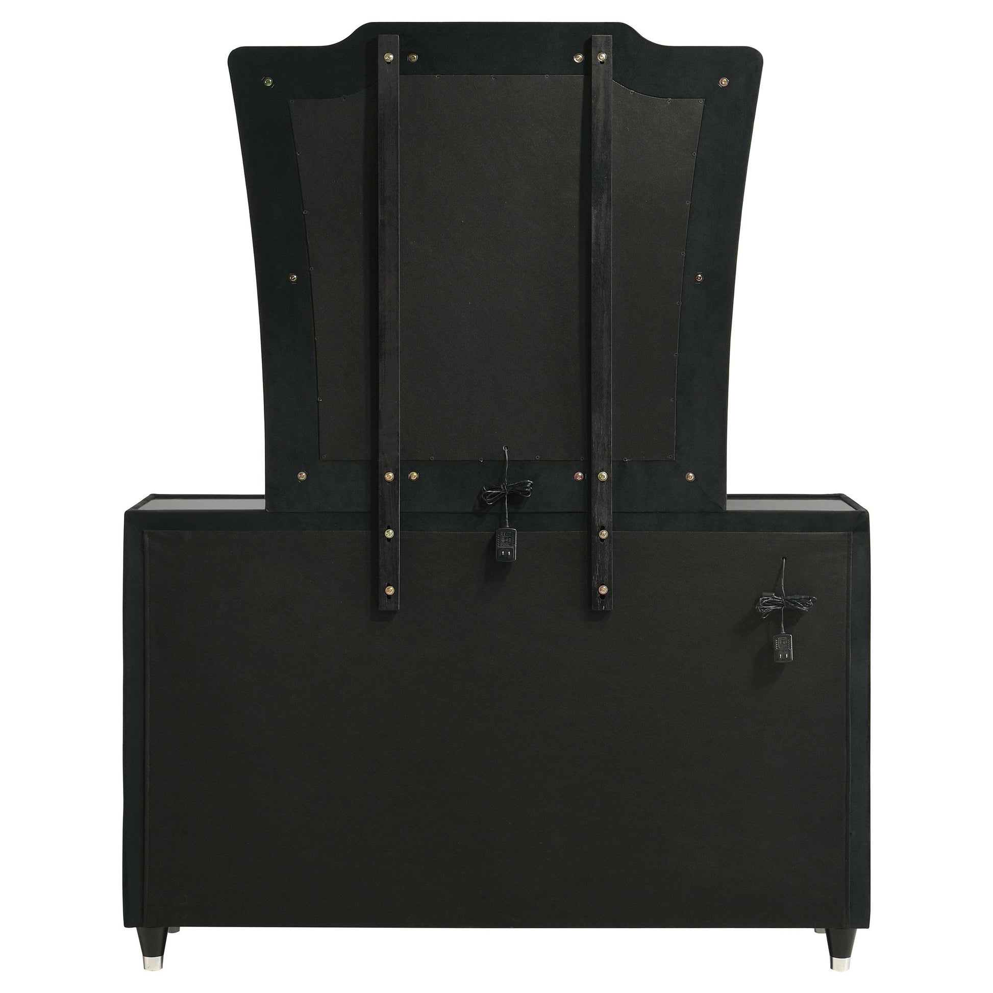  Coaster Furniture Lorient 223163M 8-drawer LED Dresser with Mirror - Black IMAGE 9