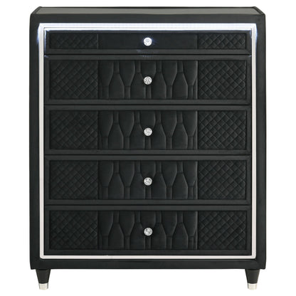  Coaster Furniture Lorient 223165 5-drawer LED Chest - Black IMAGE 8