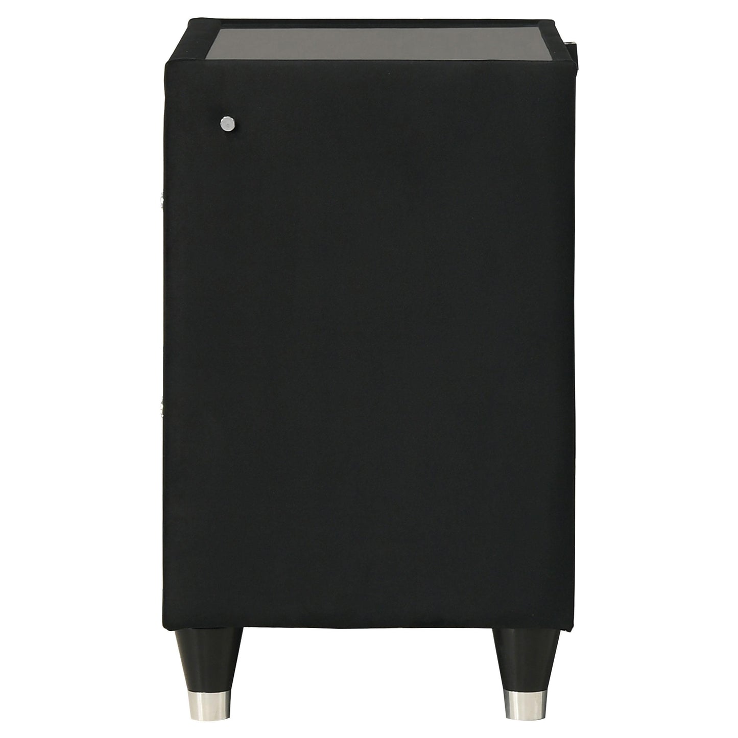  Coaster Furniture Ravenne 223192 2-drawer Velvet Upholstered LED Nightstand with USB - Black IMAGE 14