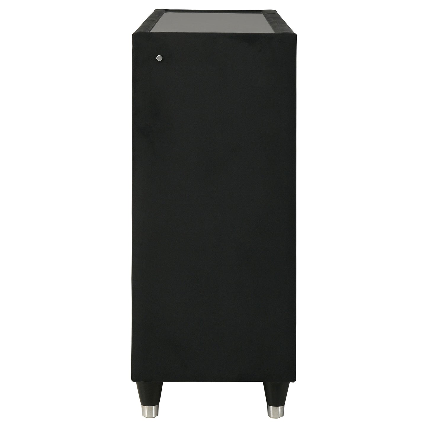  Coaster Furniture Ravenne 223193 8-drawer Velvet Upholstered LED Dresser Cabinet - Black IMAGE 13