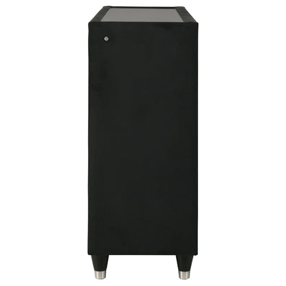  Coaster Furniture Ravenne 223193 8-drawer Velvet Upholstered LED Dresser Cabinet - Black IMAGE 13