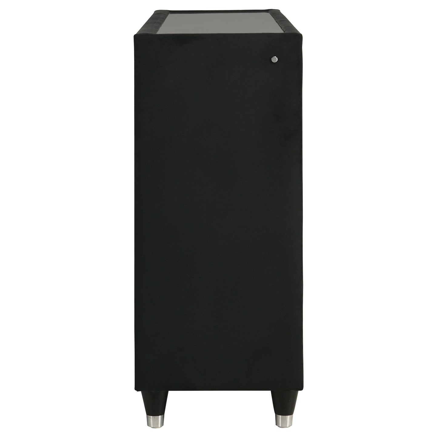  Coaster Furniture Ravenne 223193 8-drawer Velvet Upholstered LED Dresser Cabinet - Black IMAGE 9