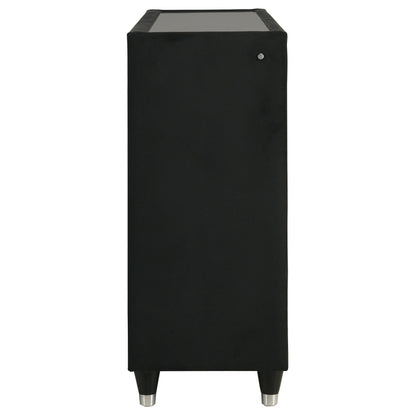  Coaster Furniture Ravenne 223193 8-drawer Velvet Upholstered LED Dresser Cabinet - Black IMAGE 9
