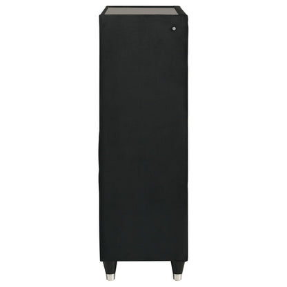  Coaster Furniture Ravenne 223195 5-drawer Velvet Upholstered LED Chest - Black IMAGE 12