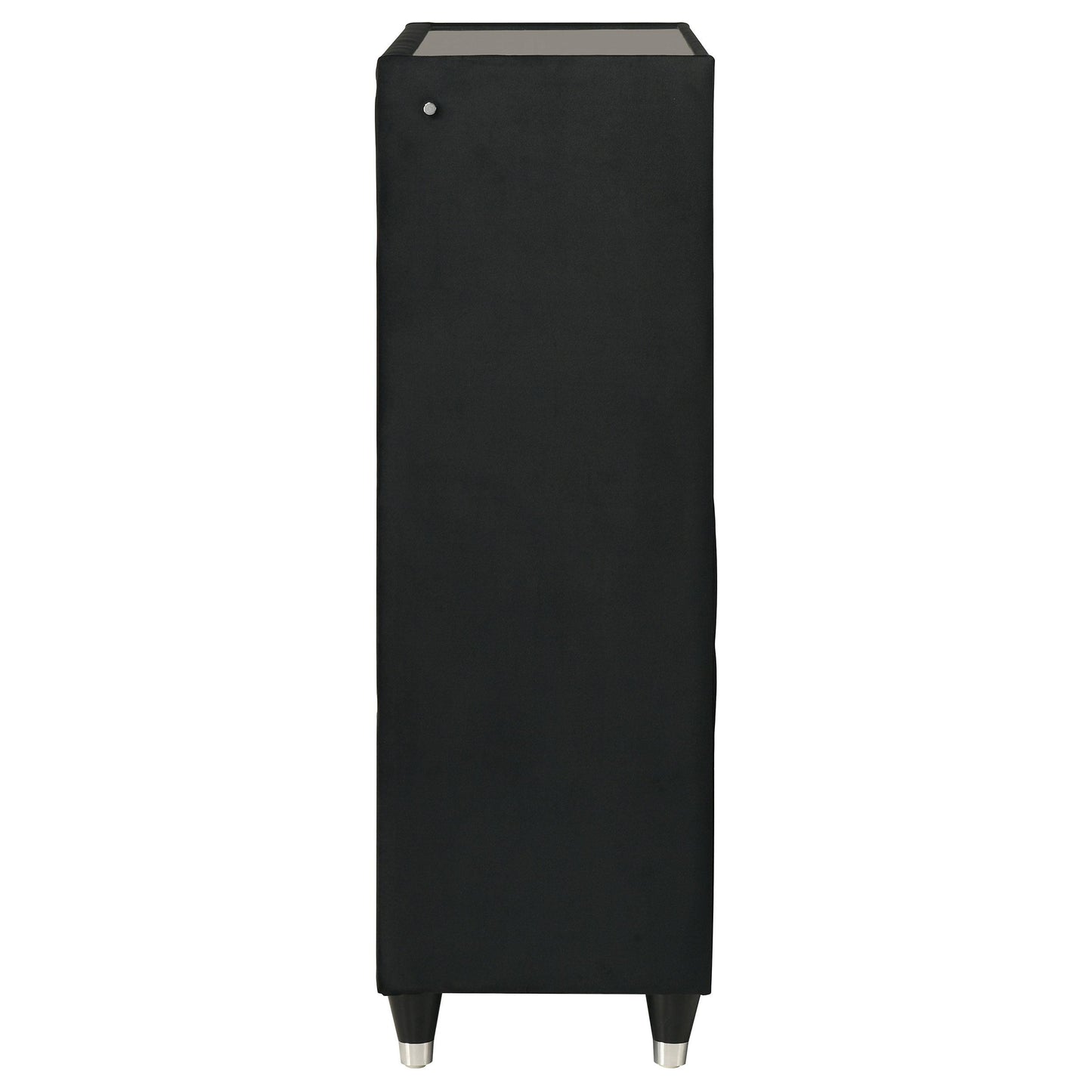  Coaster Furniture Ravenne 223195 5-drawer Velvet Upholstered LED Chest - Black IMAGE 14