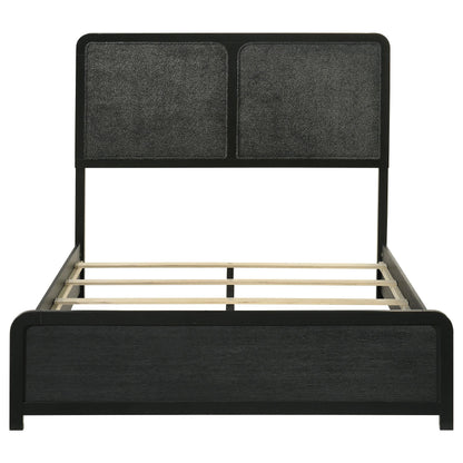  Coaster Furniture Cavelle 223661F 51-inch Upholstered Full Panel Bed - Black IMAGE 10