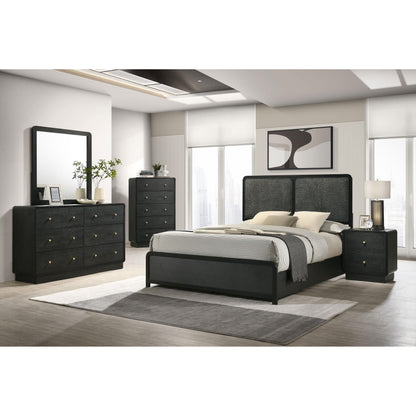  Coaster Furniture Cavelle 223661F 51-inch Upholstered Full Panel Bed - Black IMAGE 12