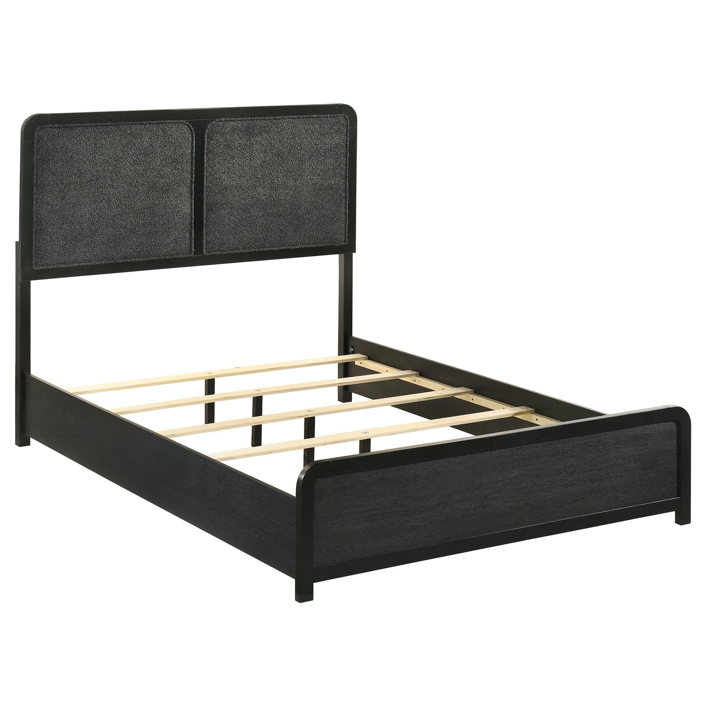  Coaster Furniture Cavelle 223661F 51-inch Upholstered Full Panel Bed - Black IMAGE 2