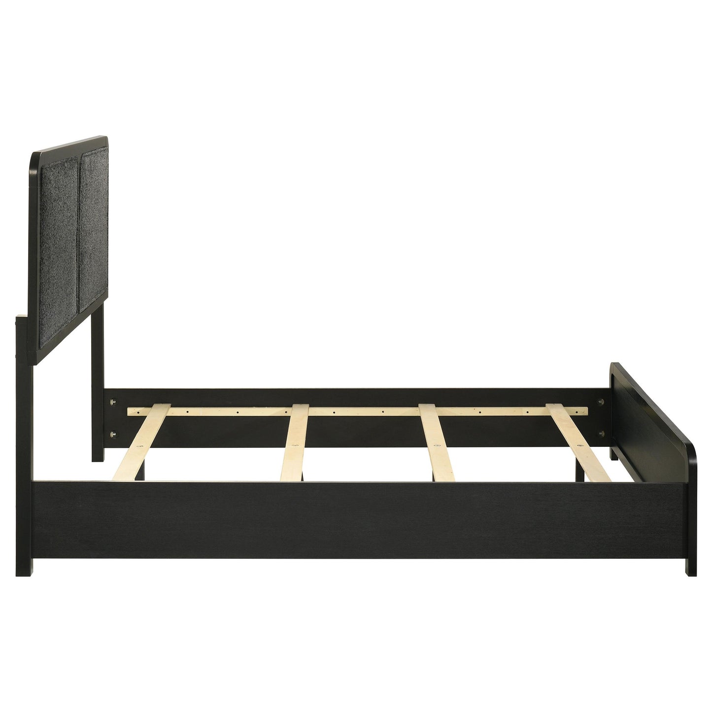  Coaster Furniture Cavelle 223661F 51-inch Upholstered Full Panel Bed - Black IMAGE 4