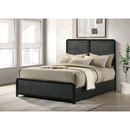  Coaster Furniture Cavelle 223661F 51-inch Upholstered Full Panel Bed - Black IMAGE 5
