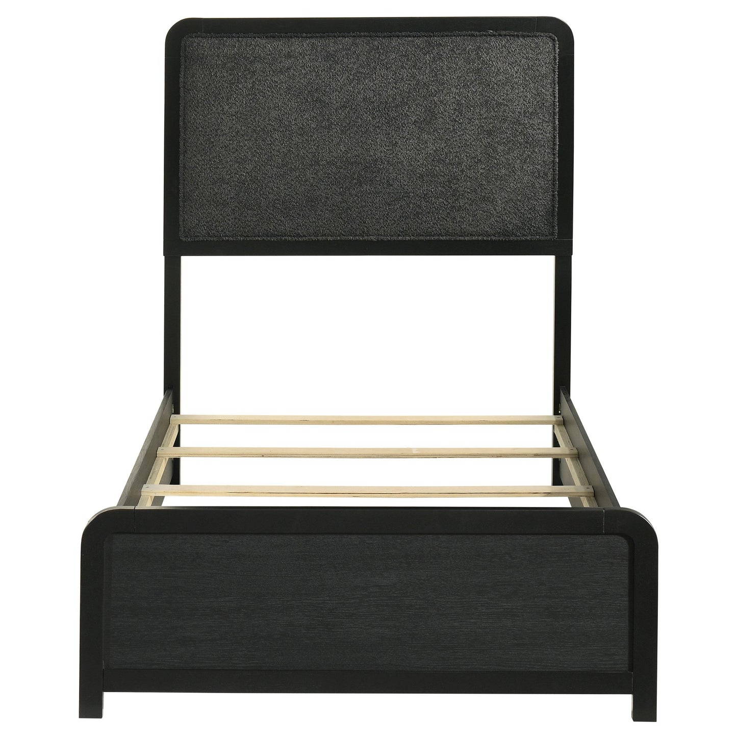  Coaster Furniture Cavelle 223661T 51-inch Upholstered Twin Panel Bed - Black IMAGE 11