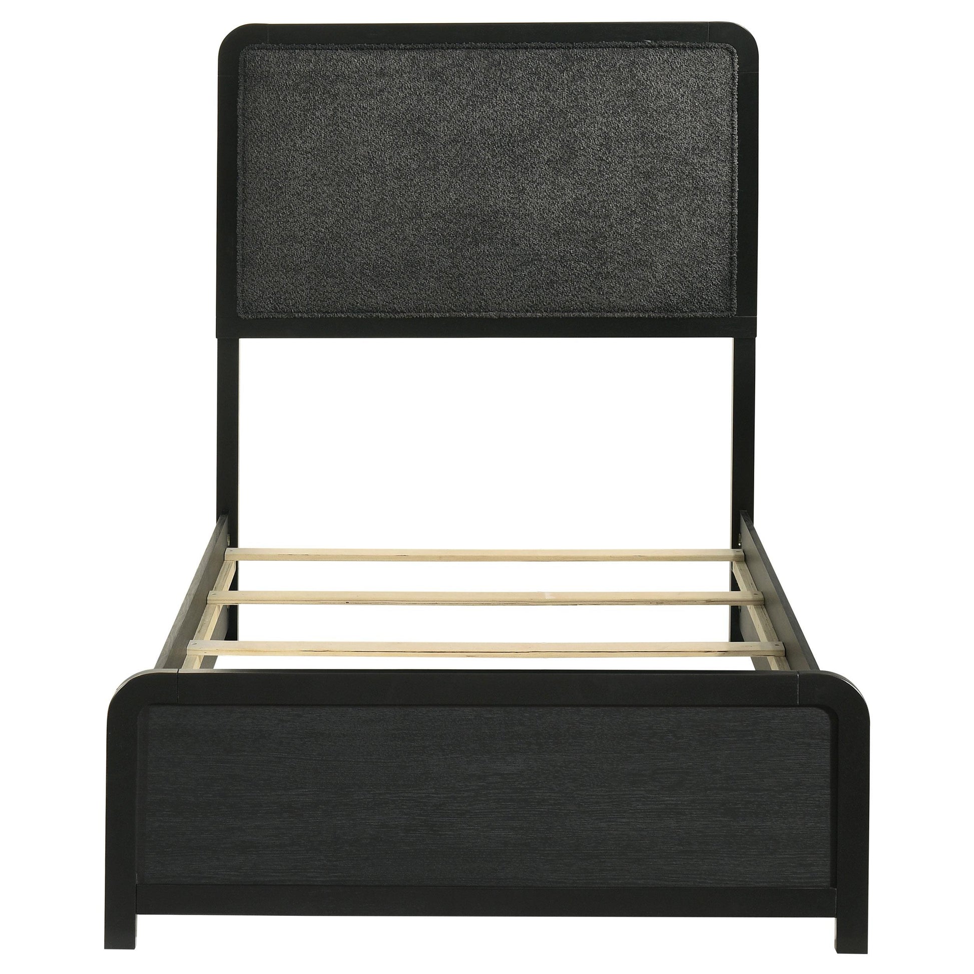  Coaster Furniture Cavelle 223661T 51-inch Upholstered Twin Panel Bed - Black IMAGE 11