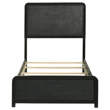  Coaster Furniture Cavelle 223661T 51-inch Upholstered Twin Panel Bed - Black IMAGE 11