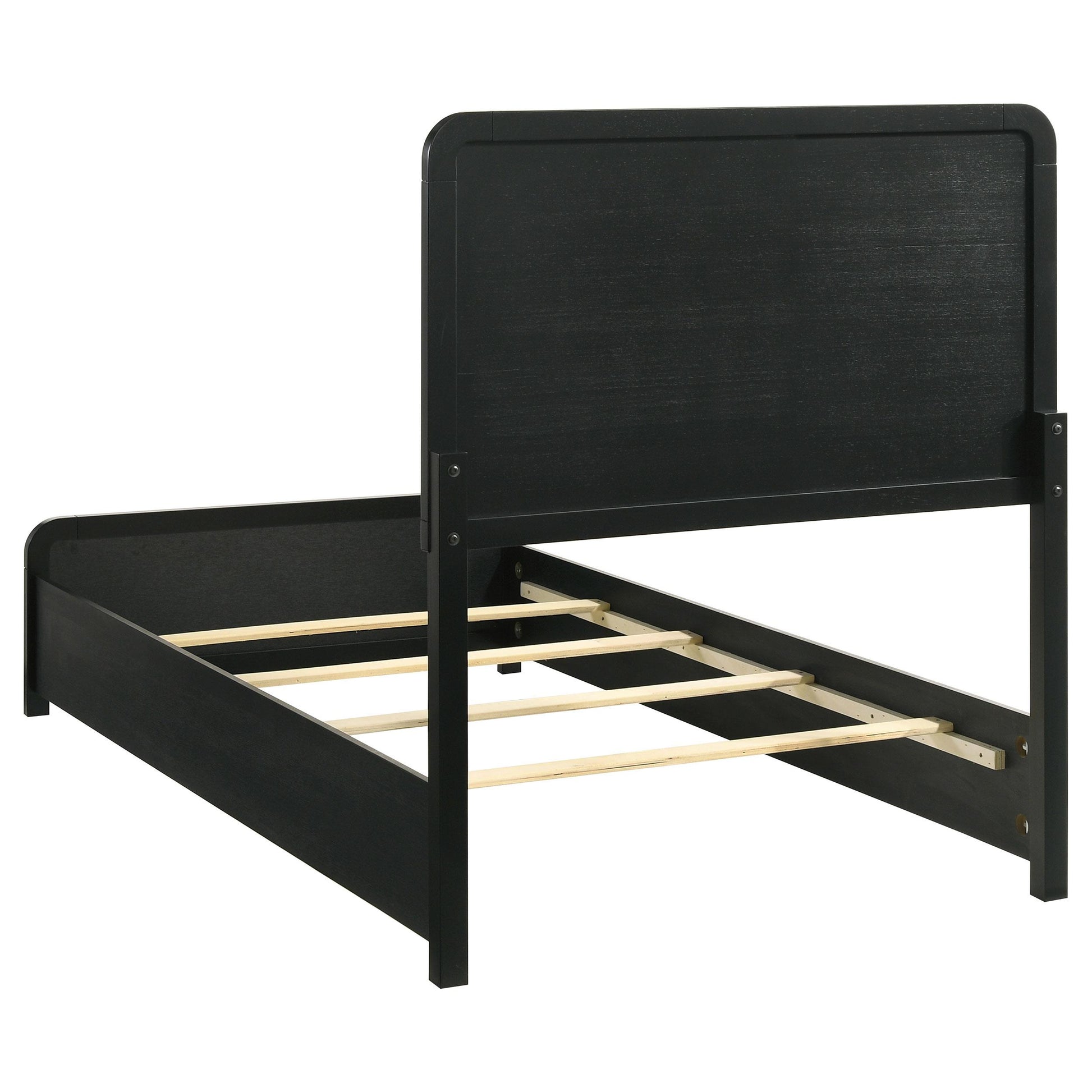  Coaster Furniture Cavelle 223661T 51-inch Upholstered Twin Panel Bed - Black IMAGE 7