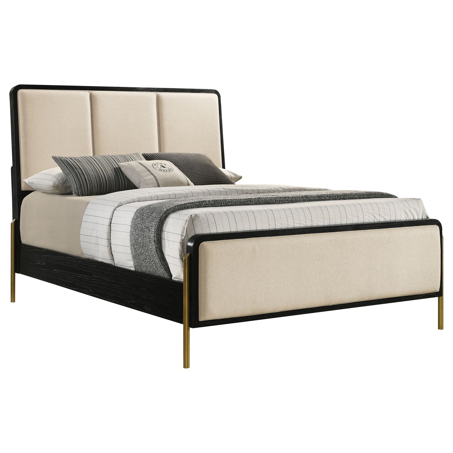 Coaster Furniture Arini 224331QCRM 56-inch Queen Panel Bed - Cream/Black IMAGE 8