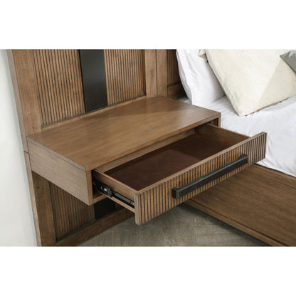  Coaster Furniture Terrace 224907 2-piece Wall Panel with Nightstand Set - Ash Brown IMAGE 2