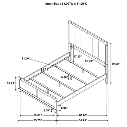  Coaster Furniture Gran 224930Q Park 59-inch Queen Panel Bed - Dark Cocoa IMAGE 8
