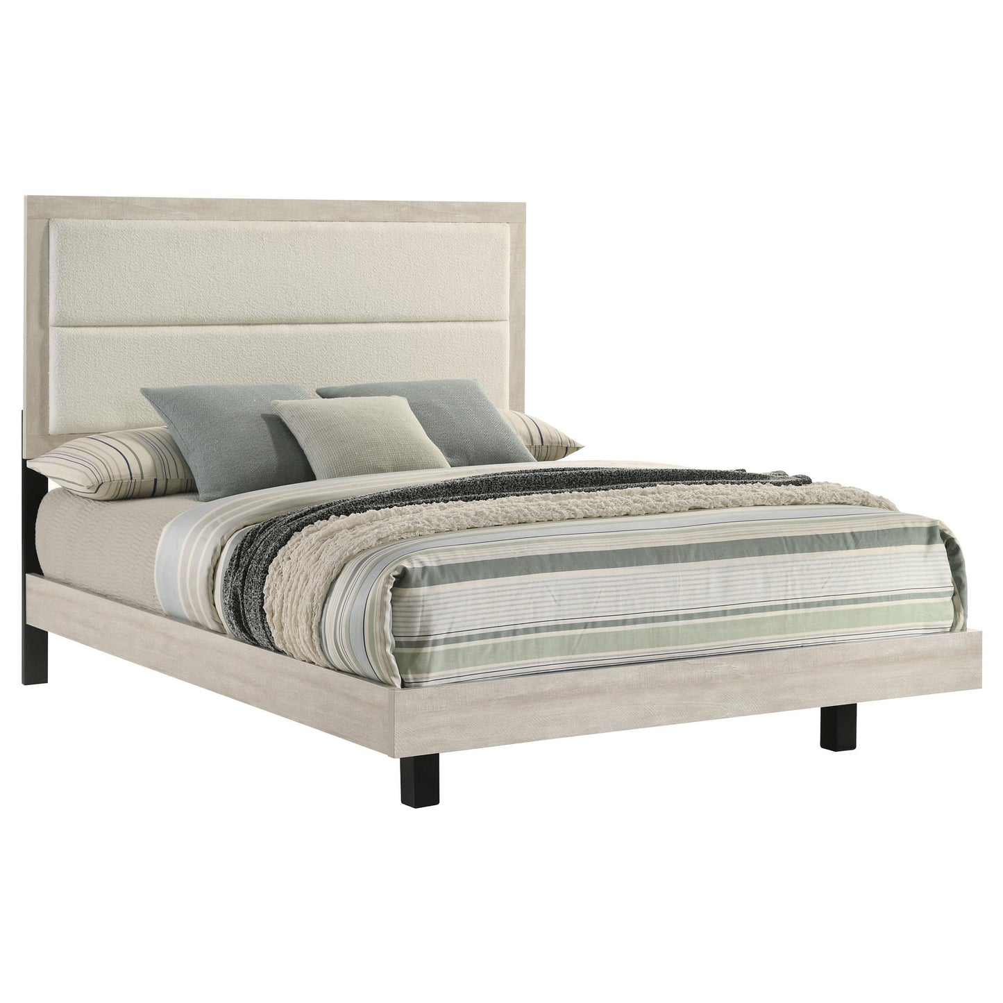  Coaster Furniture Trenton 225061Q 54-inch Wood Queen Panel Bed - Rustic Cream IMAGE 6