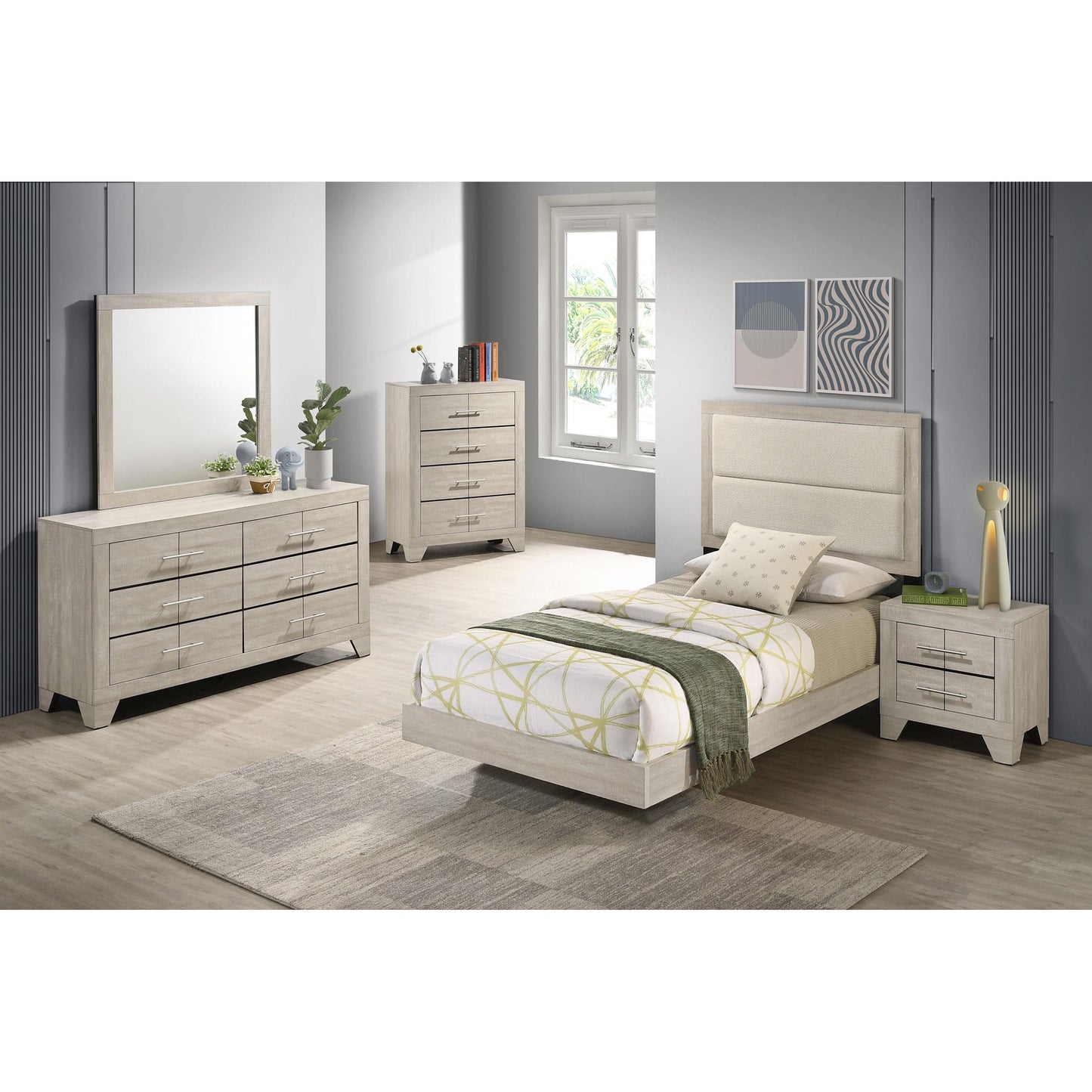  Coaster Furniture Trenton 225061T 54-inch Wood Twin Panel Bed - Rustic Cream IMAGE 12