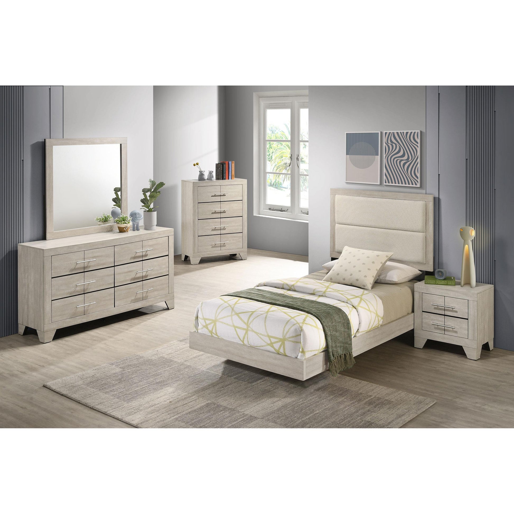  Coaster Furniture Trenton 225061T 54-inch Wood Twin Panel Bed - Rustic Cream IMAGE 12