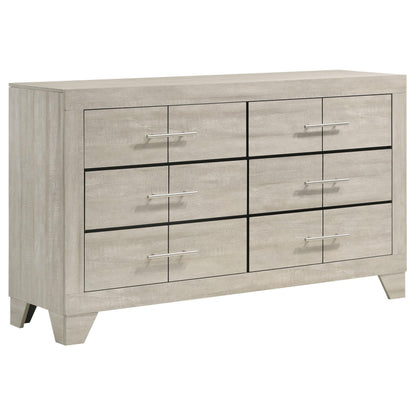  Coaster Furniture Trenton 225063 6-drawer Bedroom Dresser - Rustic Cream IMAGE 1