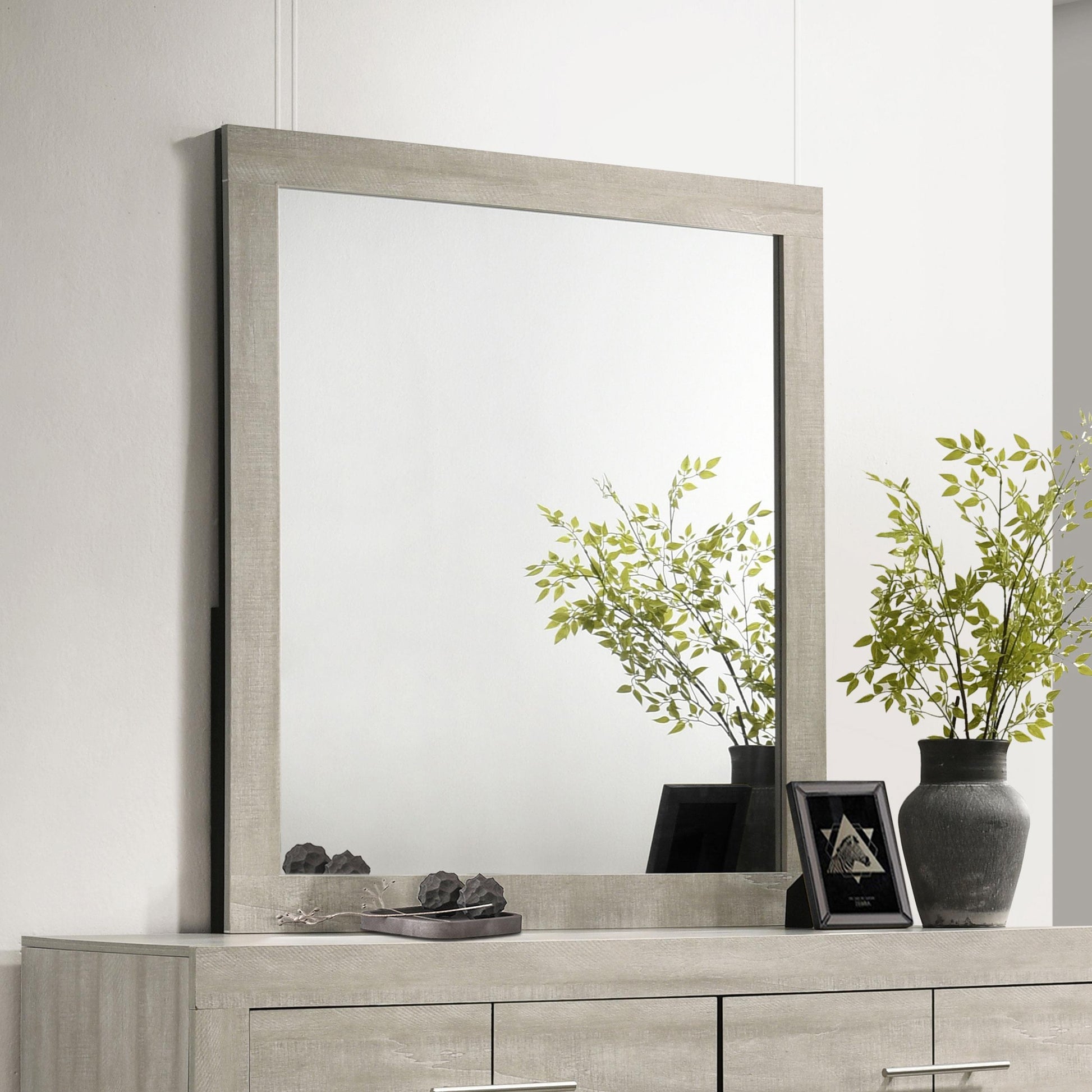  Coaster Furniture Trenton 225064 Dresser Mirror - Rustic Cream IMAGE 4