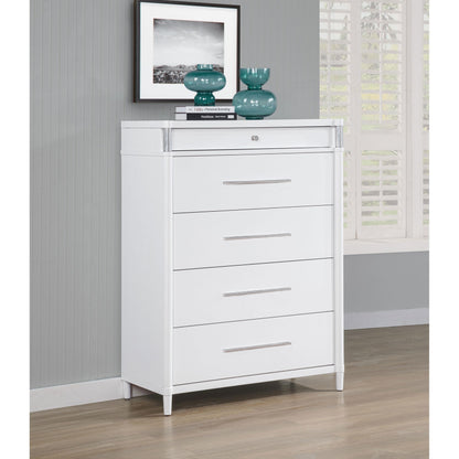  Coaster Furniture Gracemont 225075 5-drawer Bedroom Chest - White IMAGE 9