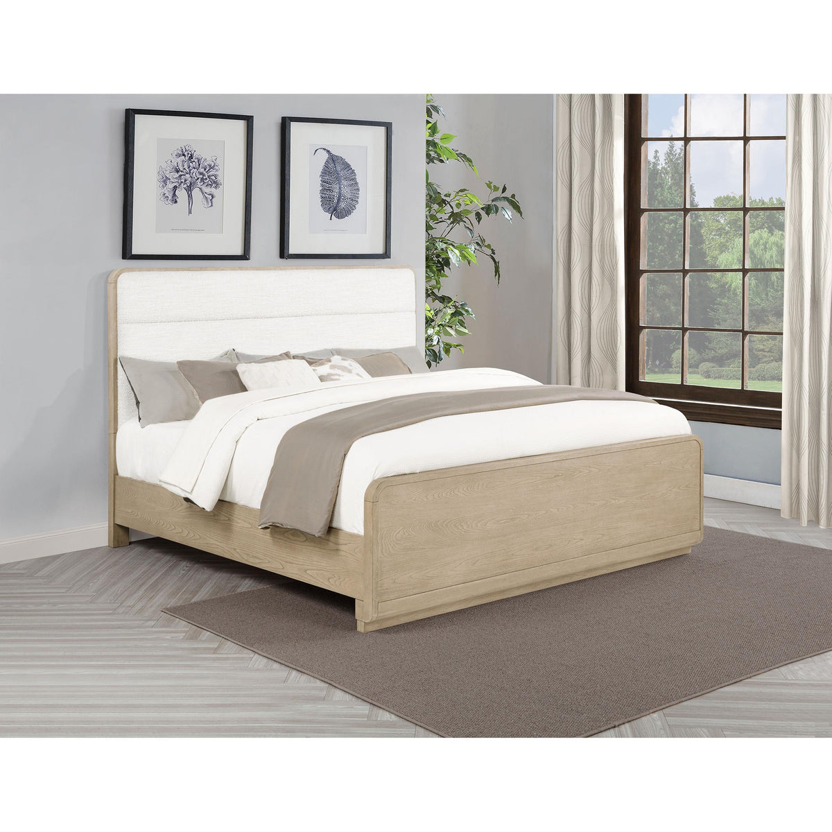  Coaster Furniture Ladera 225081KE 56-inch Eastern King Panel Bed - Light Elm IMAGE 5