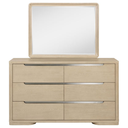  Coaster Furniture Ladera 225083M 6-drawer Bedroom Dresser and Mirror - Light Elm IMAGE 8