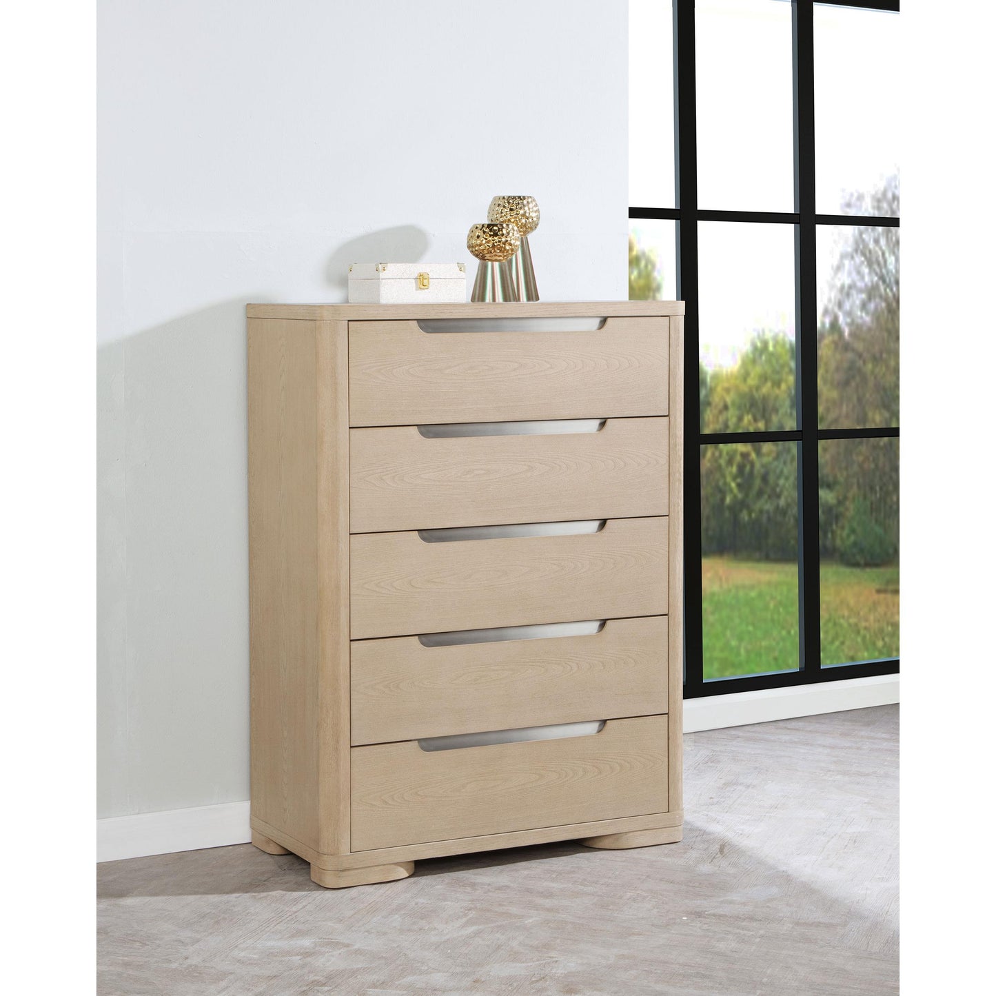  Coaster Furniture Ladera 225085 5-drawer Bedroom Chest - Light Elm IMAGE 5
