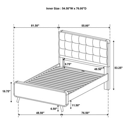  Coaster Furniture Robyn 225091F Wood Full Platform Bed - Light Ash IMAGE 6