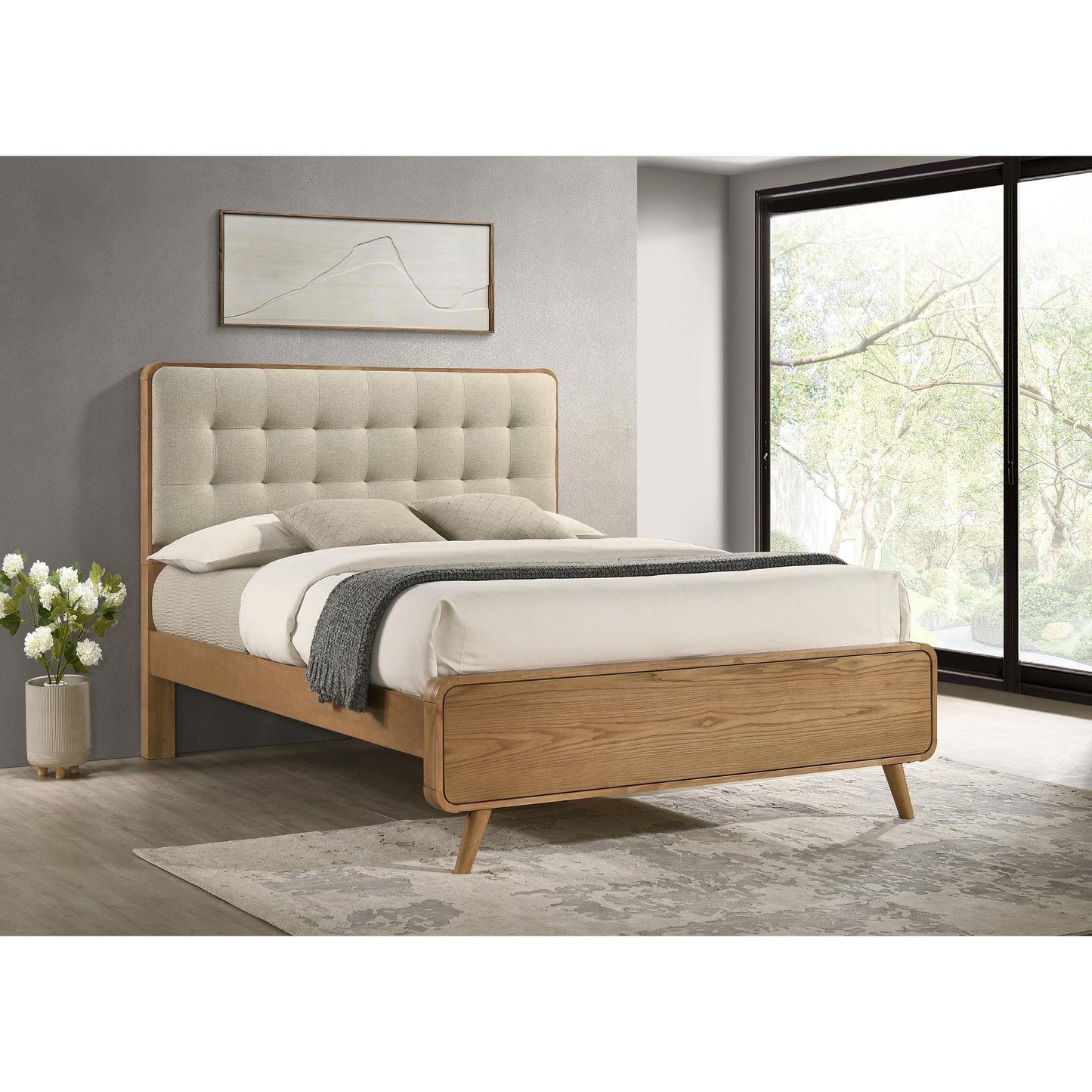  Coaster Furniture Robyn 225091KE Wood Eastern King Platform Bed - Light Ash IMAGE 3