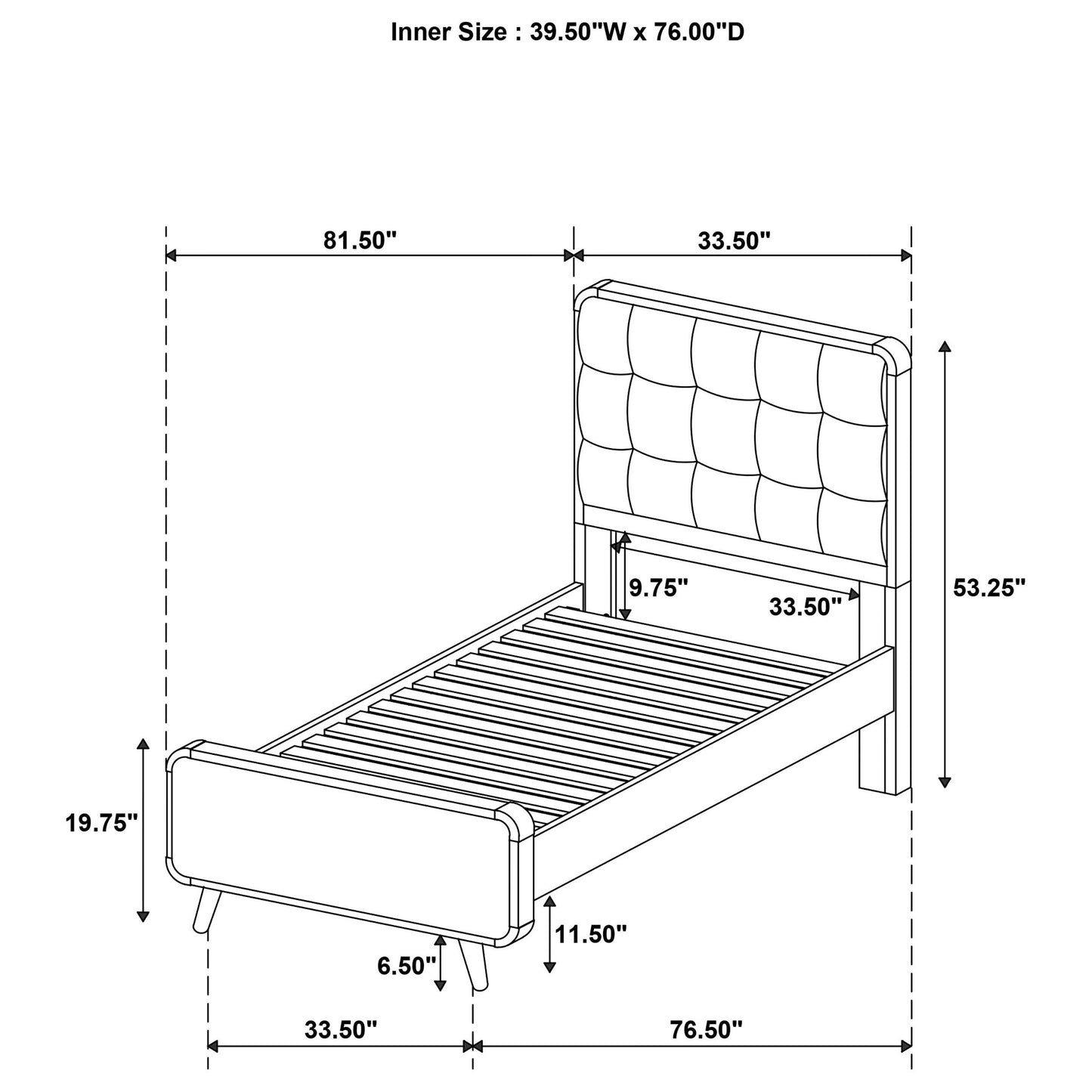  Coaster Furniture Robyn 225091T Wood Twin Platform Bed - Light Ash IMAGE 10