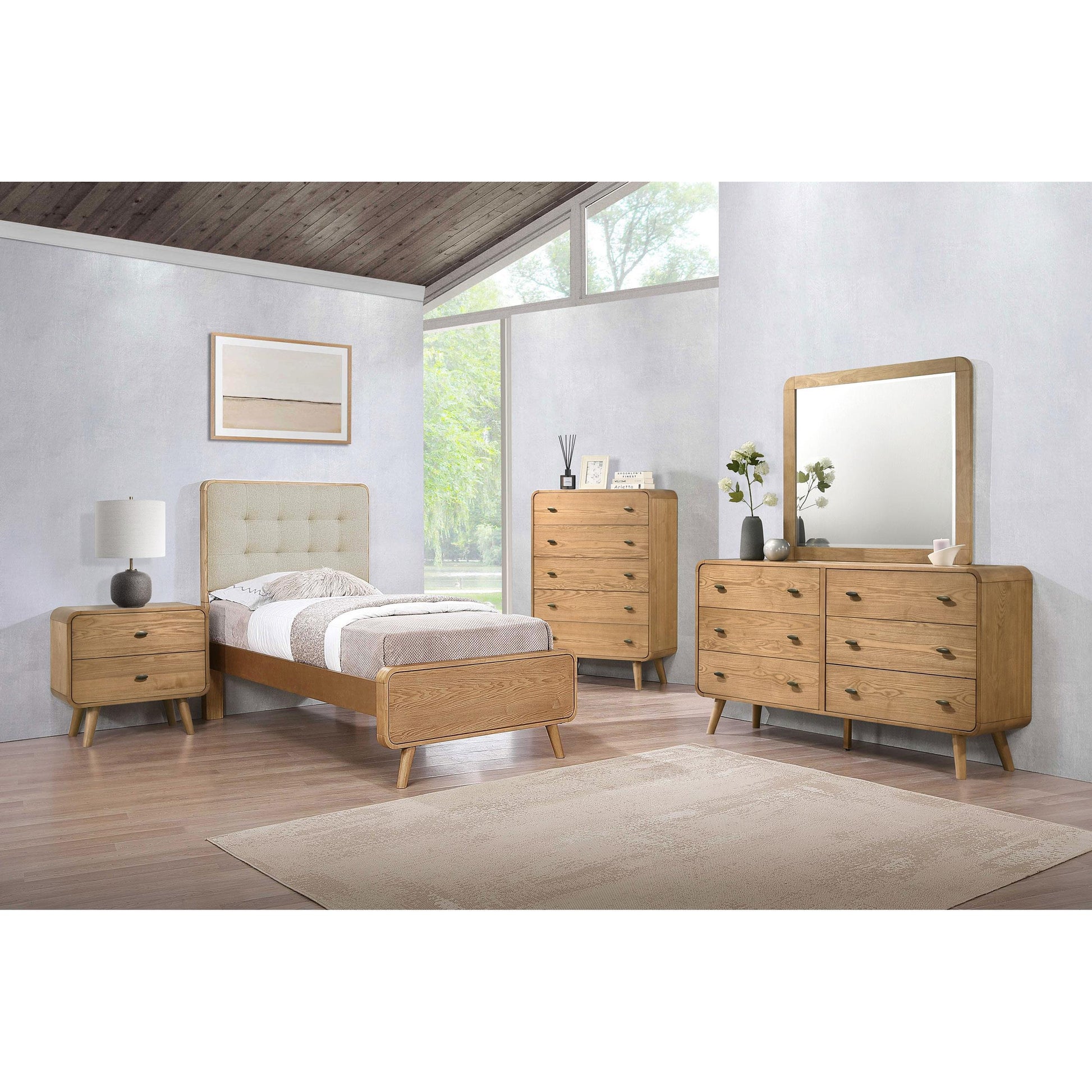  Coaster Furniture Robyn 225091T Wood Twin Platform Bed - Light Ash IMAGE 11