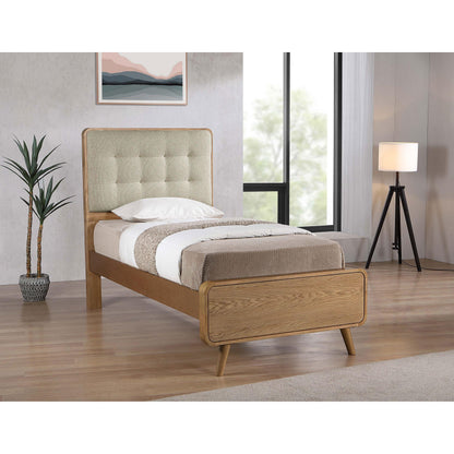  Coaster Furniture Robyn 225091T Wood Twin Platform Bed - Light Ash IMAGE 4