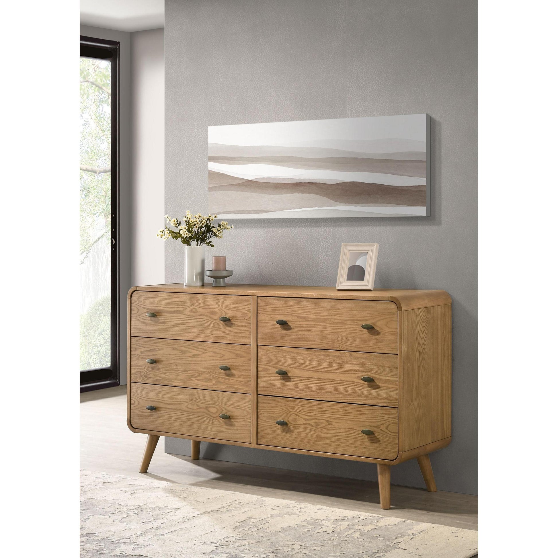  Coaster Furniture Robyn 225093 6-drawer Bedroom Dresser - Light Ash IMAGE 2
