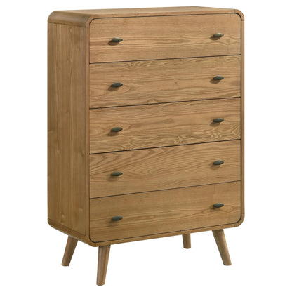  Coaster Furniture Robyn 225095 5-drawer Bedroom Chest - Light Ash IMAGE 1