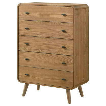  Coaster Furniture Robyn 225095 5-drawer Bedroom Chest - Light Ash IMAGE 10