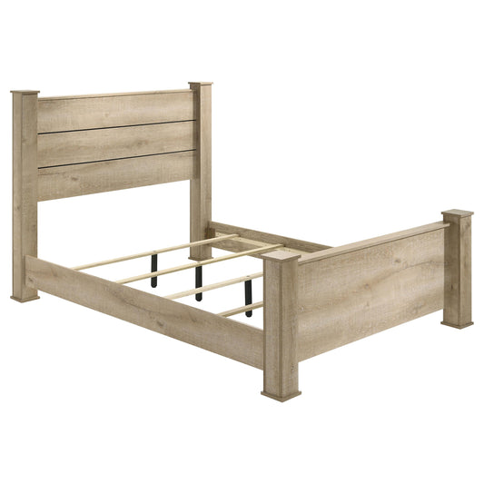  Coaster Furniture Oakglen 225101KE 55-inch Eastern King Panel Bed - Weathered Oak IMAGE 1