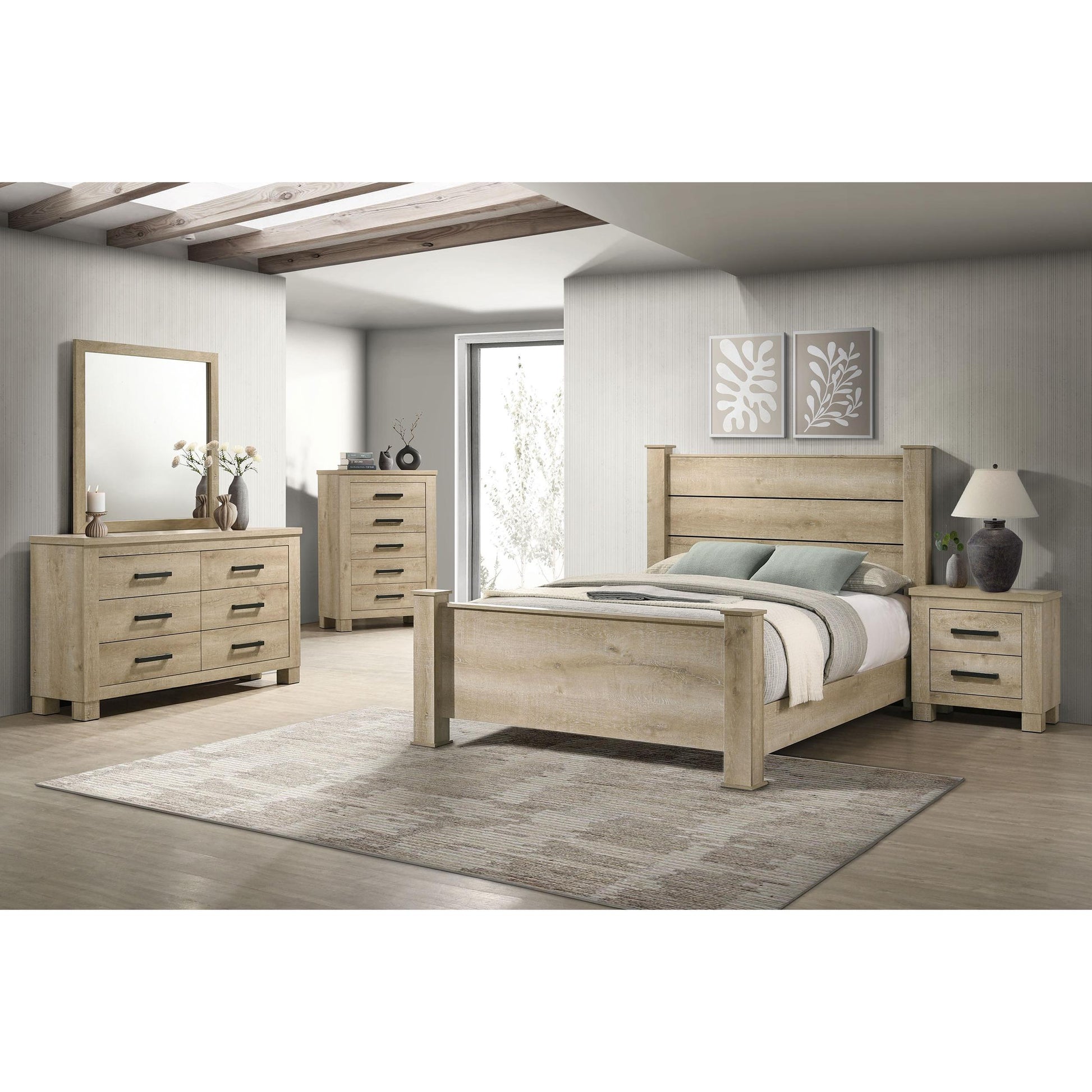  Coaster Furniture Oakglen 225103M 6-drawer Bedroom Dresser and Mirror - Weathered Oak IMAGE 14