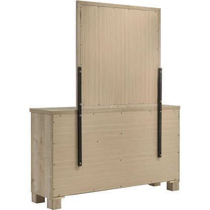  Coaster Furniture Oakglen 225103M 6-drawer Bedroom Dresser and Mirror - Weathered Oak IMAGE 6