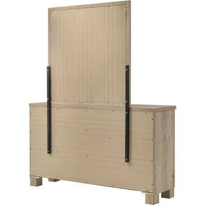  Coaster Furniture Oakglen 225103M 6-drawer Bedroom Dresser and Mirror - Weathered Oak IMAGE 8