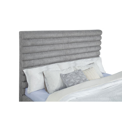  Coaster Furniture Patricia 300719KE 58-inch Boucle Upholstered Eastern King Bed - Grey IMAGE 1