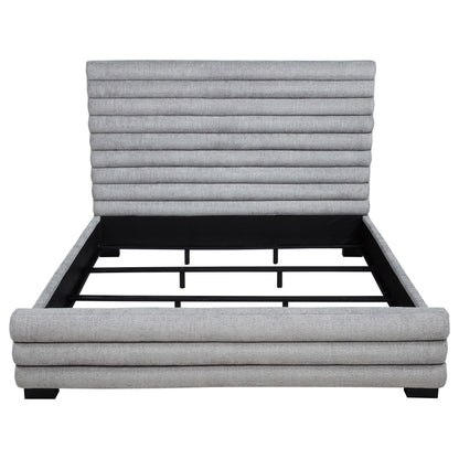  Coaster Furniture Patricia 300719KE 58-inch Boucle Upholstered Eastern King Bed - Grey IMAGE 6