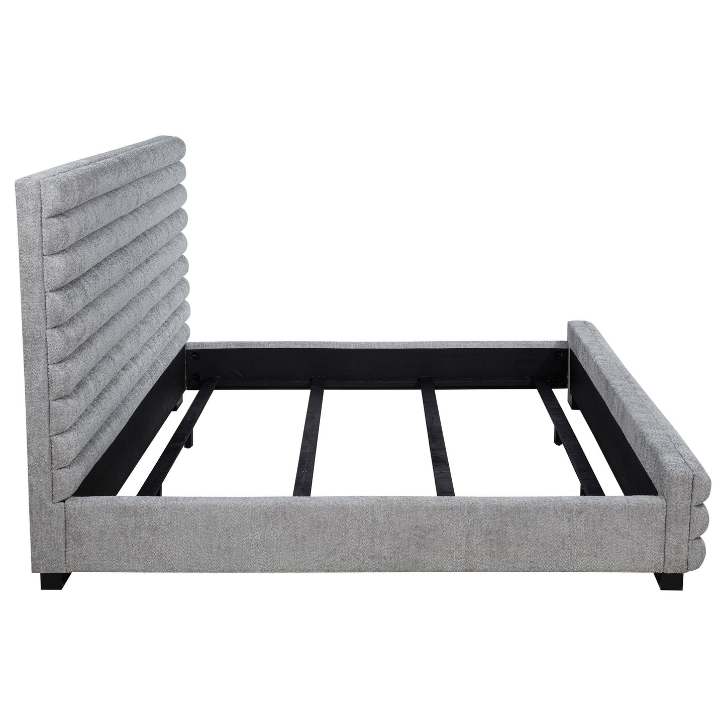  Coaster Furniture Patricia 300719KE 58-inch Boucle Upholstered Eastern King Bed - Grey IMAGE 7