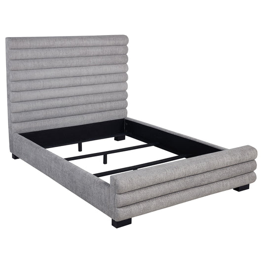  Coaster Furniture Patricia 300719Q 58-inch Boucle Upholstered Queen Bed - Grey IMAGE 1