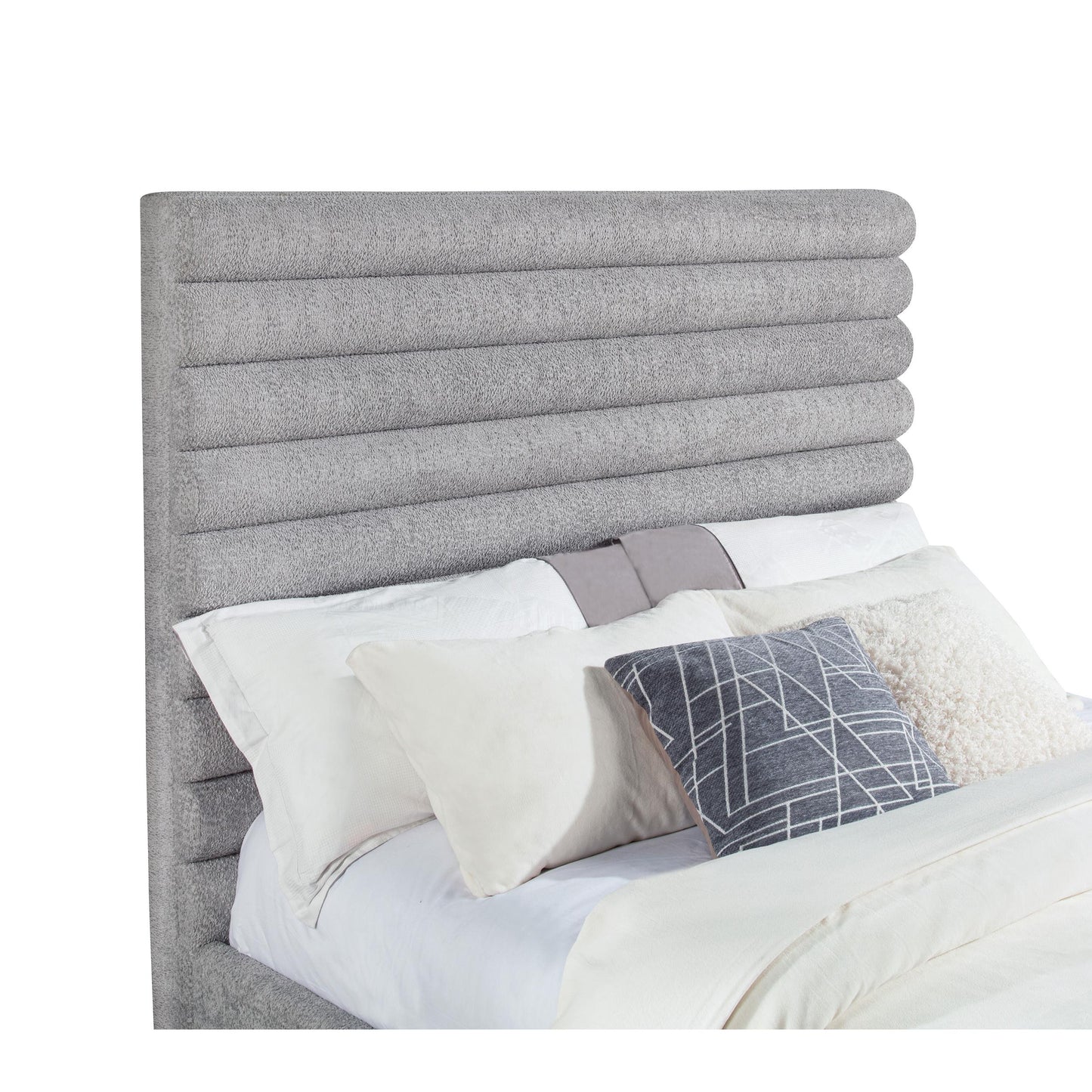  Coaster Furniture Patricia 300719Q 58-inch Boucle Upholstered Queen Bed - Grey IMAGE 2
